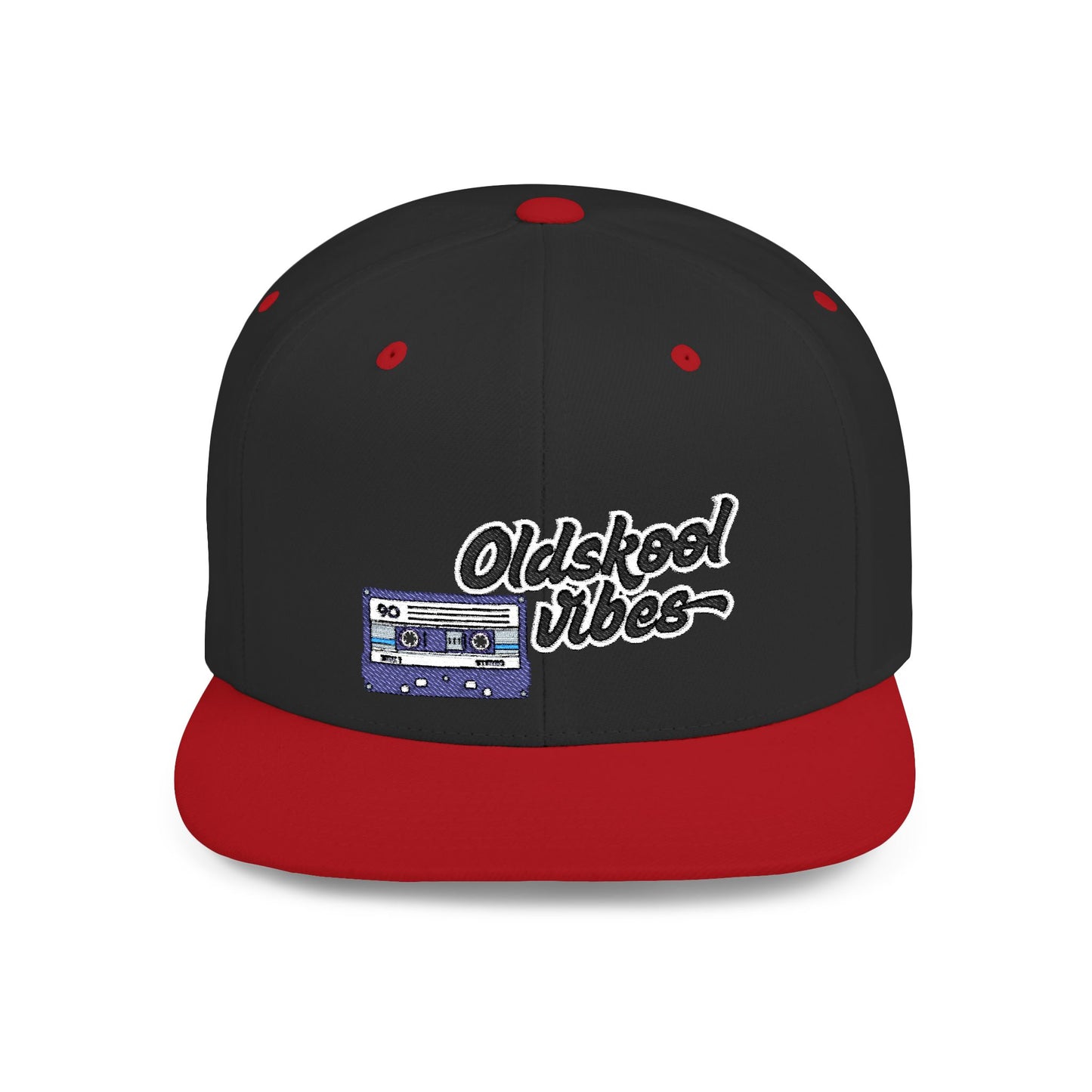 Oldschool Vibes Flat Bill Snapback Cap | Retro Style Hat for Casual Wear