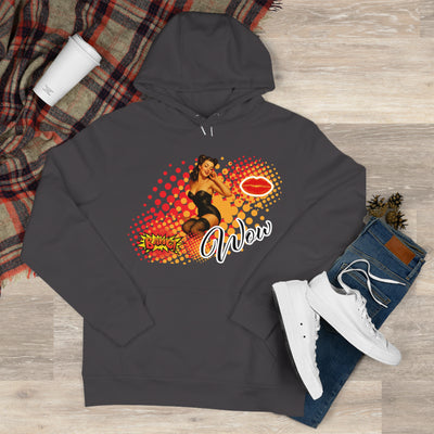 Retro Pin-Up Queen Hooded Sweatshirt - 'Wow' Graphic