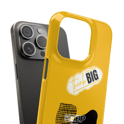 Handyhülle gelbe - Yellow Snap Case - 'Think BIG' for Motivated Individuals