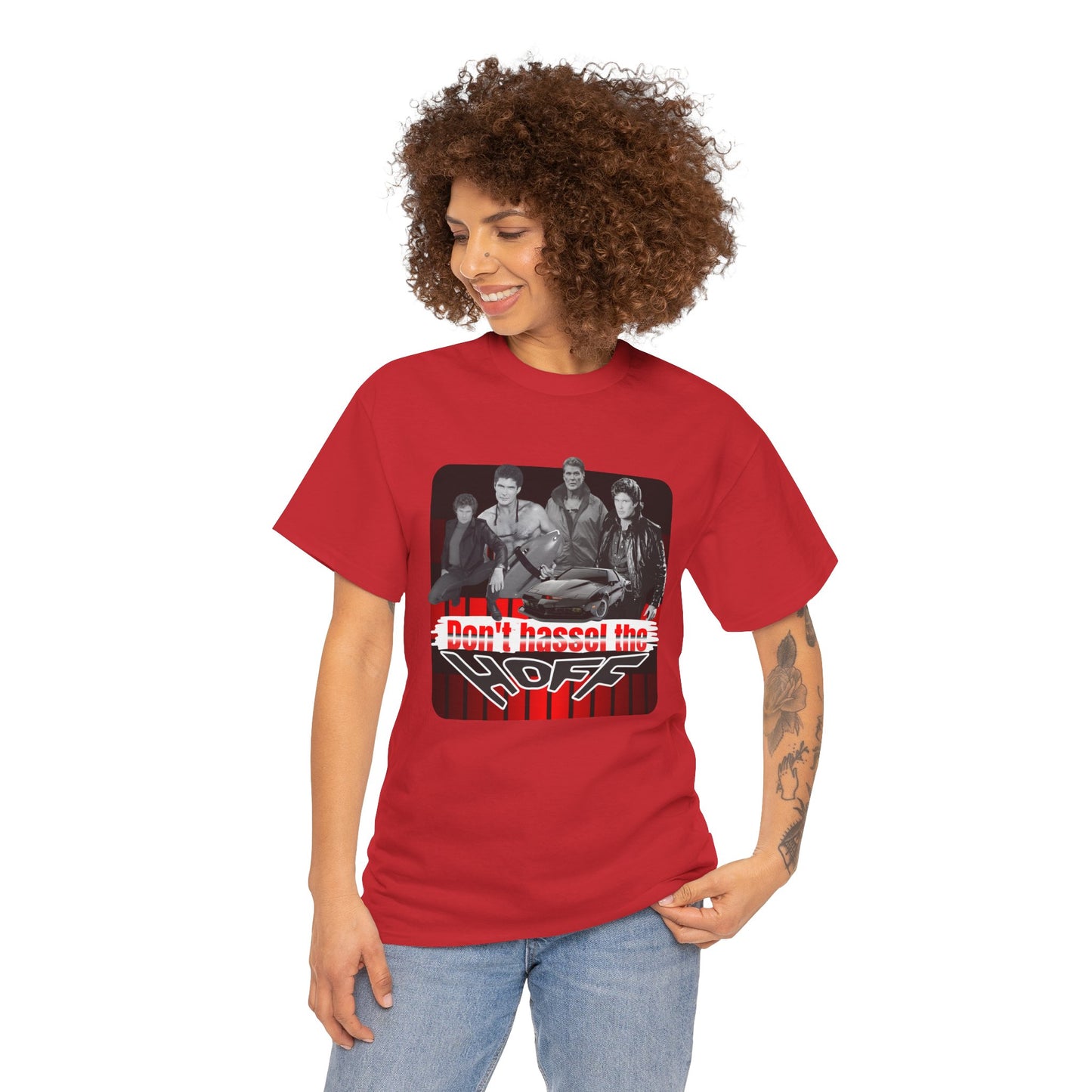 Don't Hassel the Hoff Unisex Heavy Cotton Tee | Retro Humor Shirt for Fans