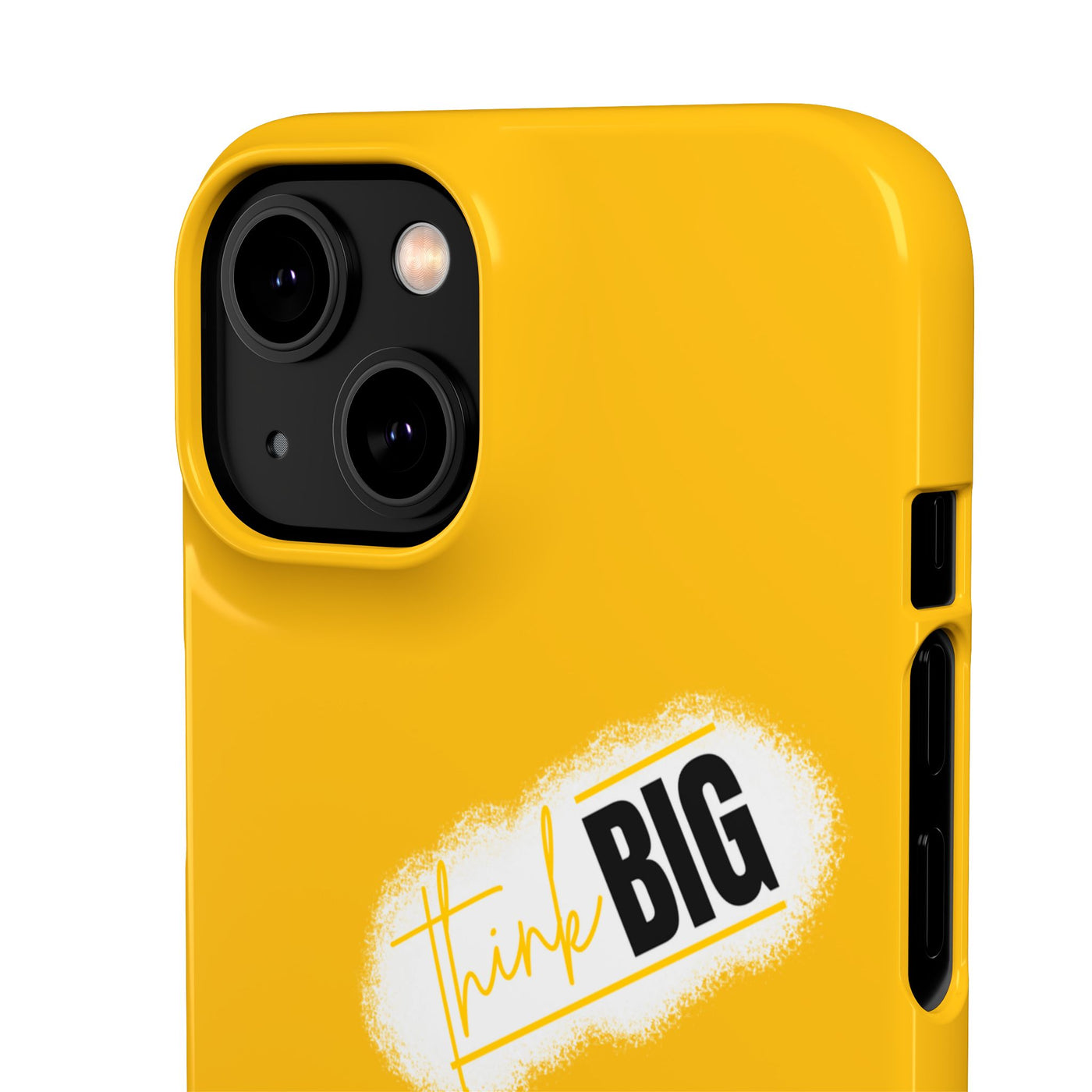 Handyhülle gelbe - Yellow Snap Case - 'Think BIG' for Motivated Individuals