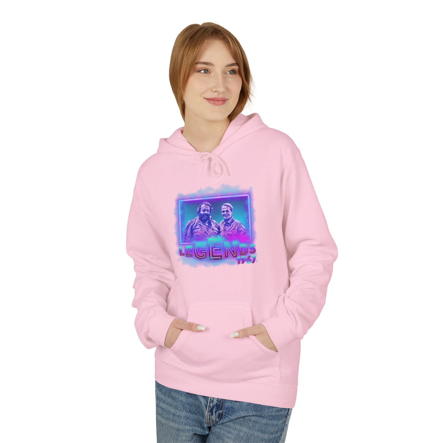 Legends Bud Spencer & Terence Hill Neon Fleece Hoodie - Unisex Retro Streetwear