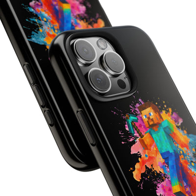 Minecraft Inspired Tough Phone Case - Handyhülle  "Bock auf anders" Colorful Gamer Design