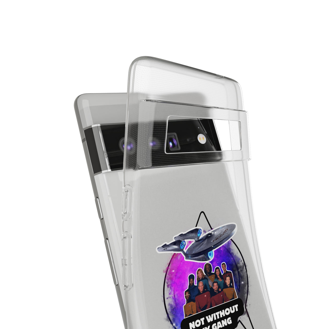 Galaxy-Inspired Soft Phone Case - Not Without My Gang, Star Trek Lovers Handyhülle