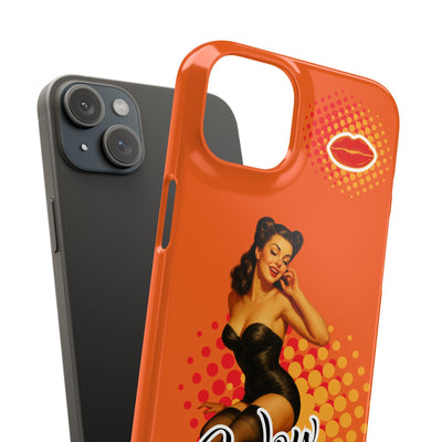 Retro Pin-Up - Handyhülle - Snap Case - Bold 'Wow' Design