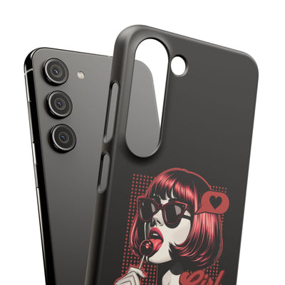 Retro Girl Snap Case Handyhülle