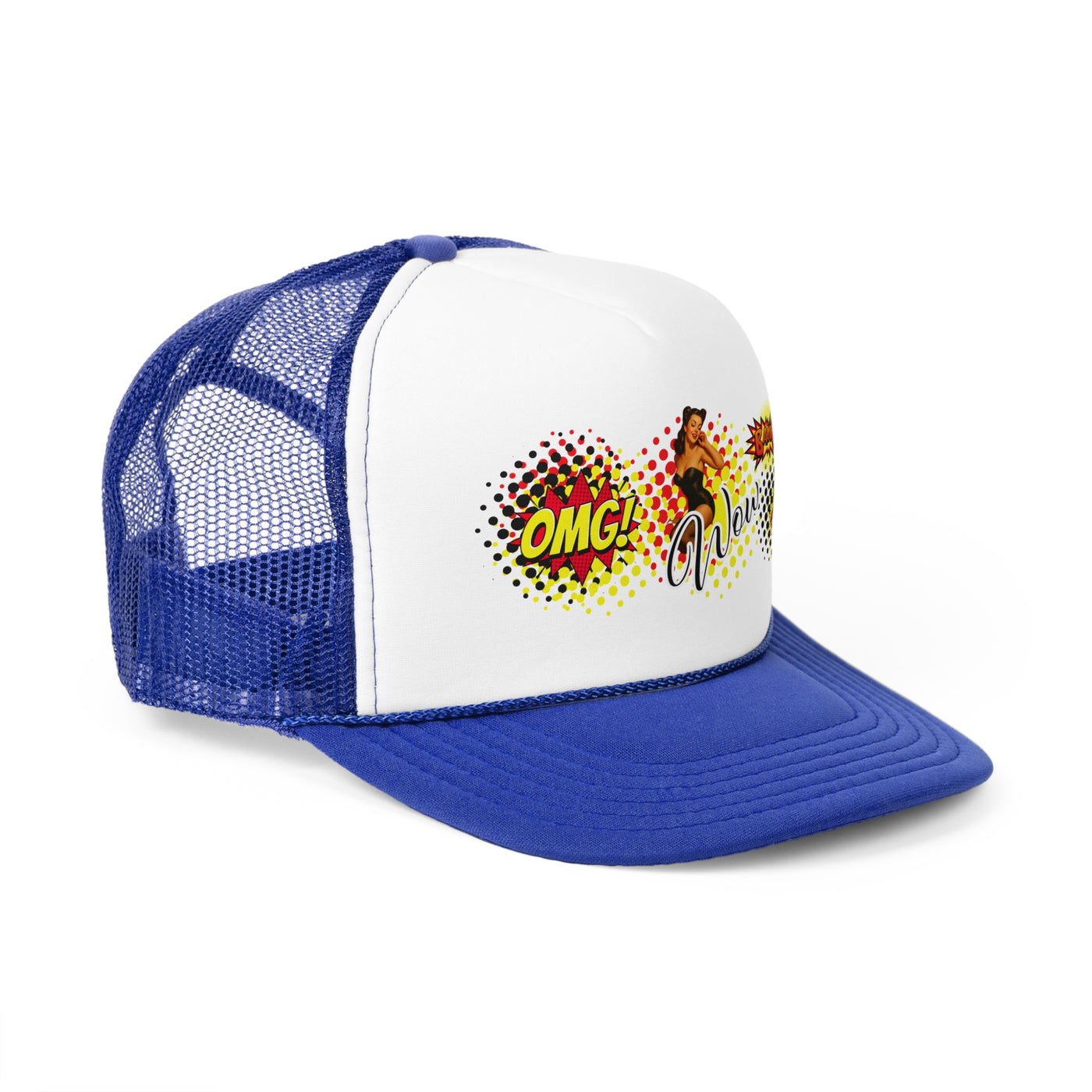 Fun Pop Art Trucker Cap - OMG! Wow! Comic Style Hat 