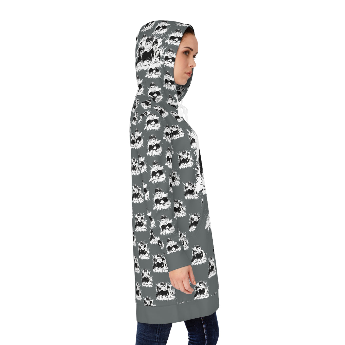 Audrey Inspired Women's Hoodie Dress - "Beauty Is Not Wasted"