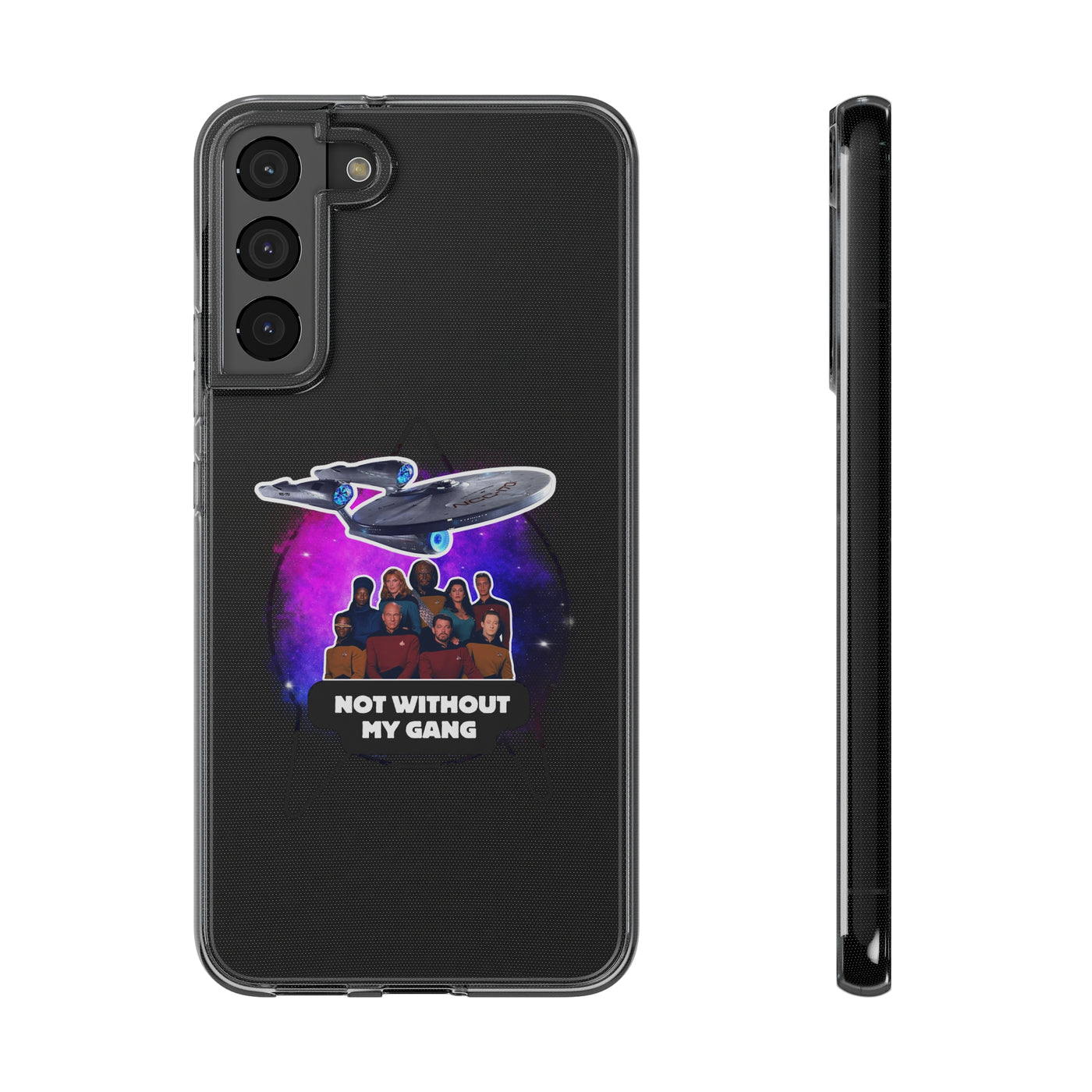 Galaxy-Inspired Soft Phone Case - Not Without My Gang, Star Trek Lovers Handyhülle