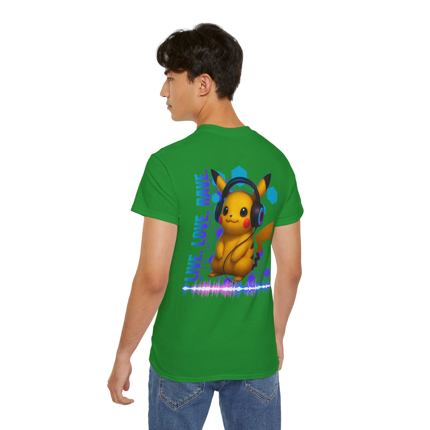 Rave T-Shirt, Fun Music Shirt, Live Love Rave - Techno - Pokemon