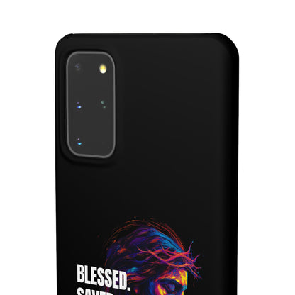 Blessed Saved Loved -  Snap Case Handyhülle - Jesus