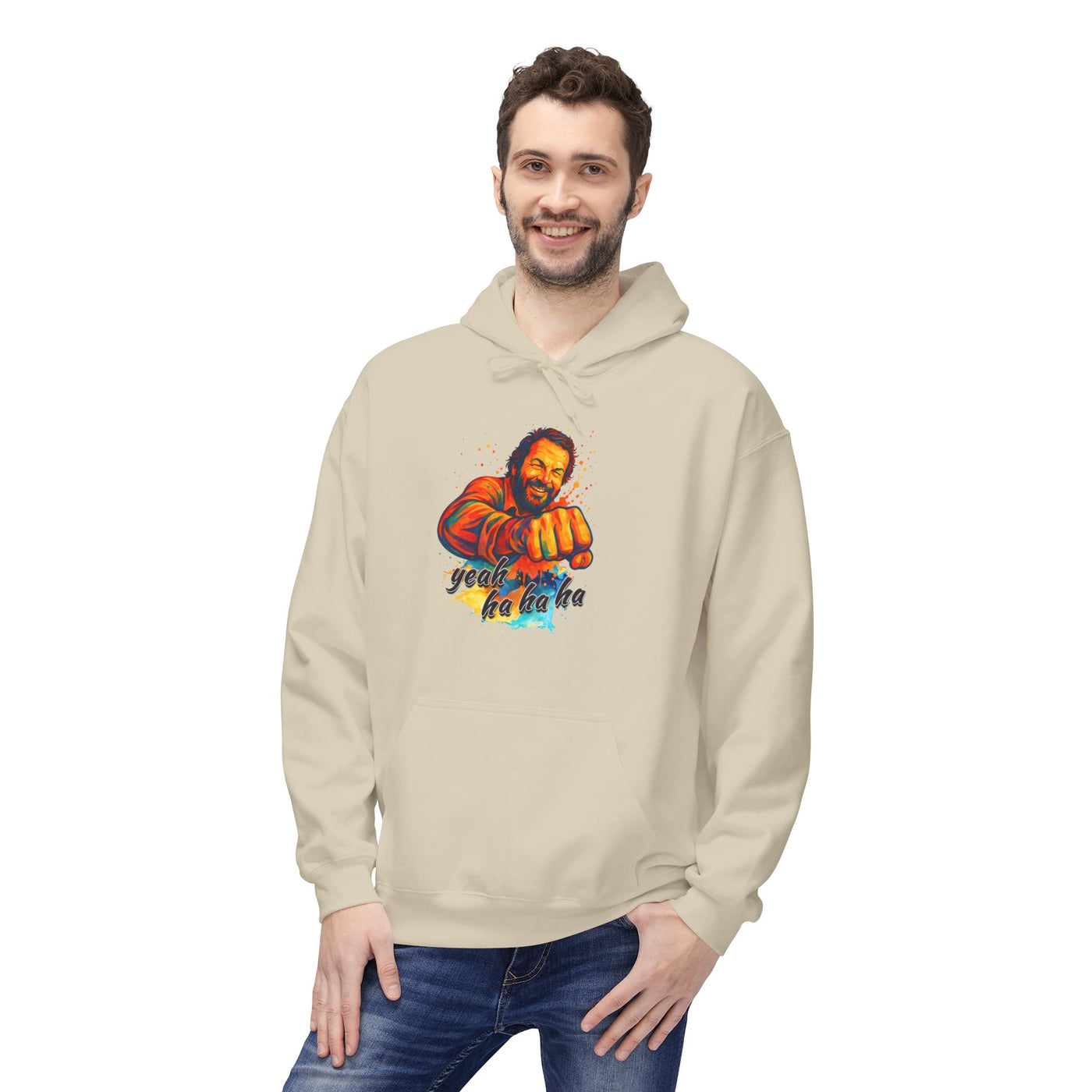 Bud Spencer Unisex Hoodie with 'Yeah Hahaha' Design
