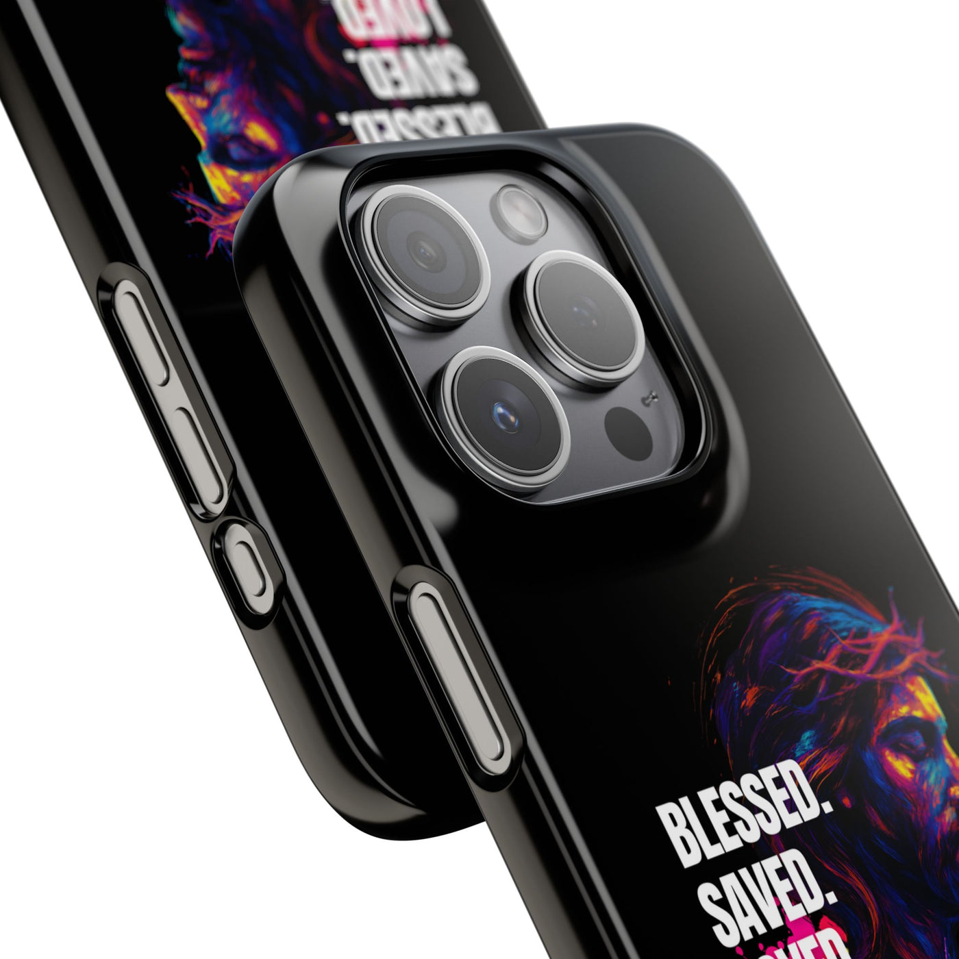 Blessed Saved loved - Snap Case - Jesus