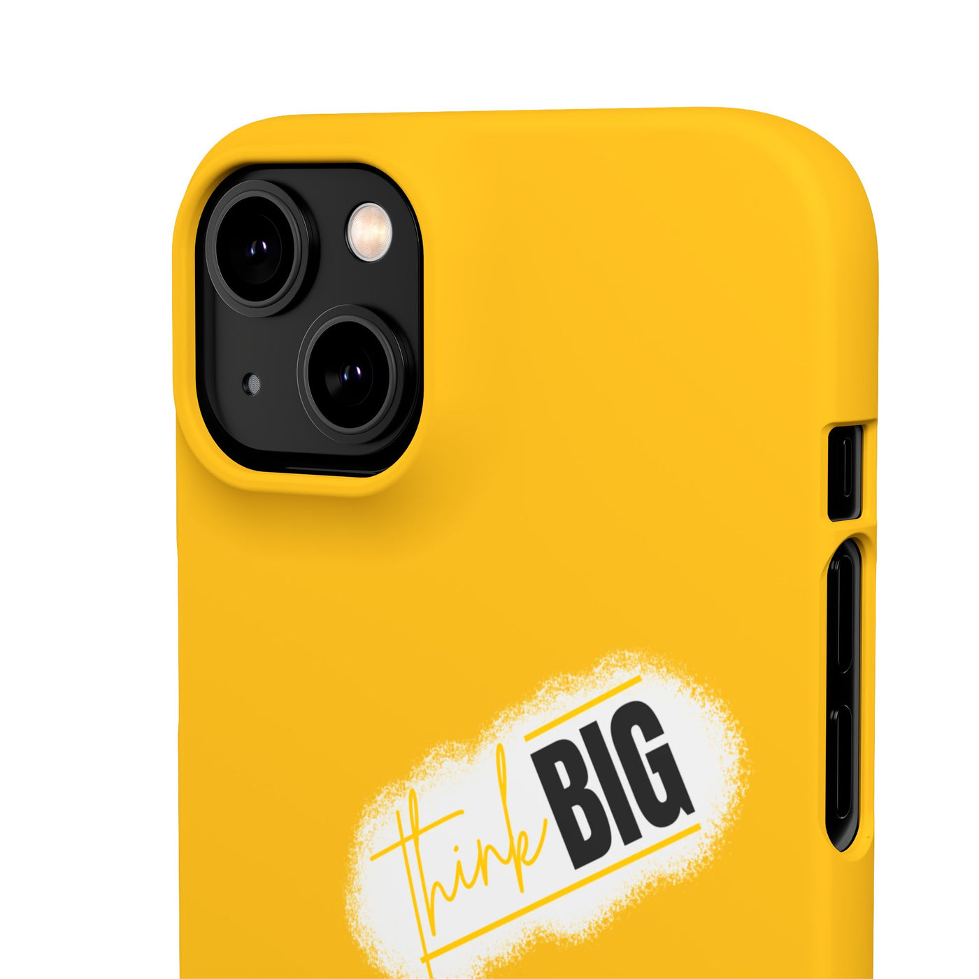 Handyhülle gelbe - Yellow Snap Case - 'Think BIG' for Motivated Individuals