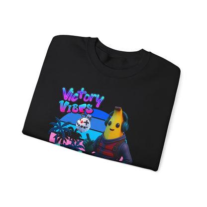 Victory Fortnite Vibes Banana Crewneck Sweatshirt - Unisex Heavy Blend