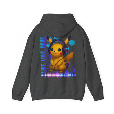 Rave Hoddie, Live Love Rave - Techno - Pokemon