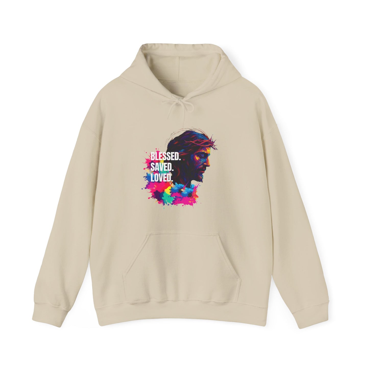Jesus colorful - Blessed- saved- loved