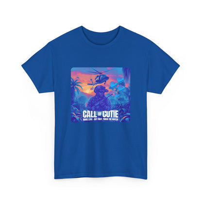 Retro Call of Cutie Unisex Oversized Boxy Tee - Chill Vibes for Game Lovers 