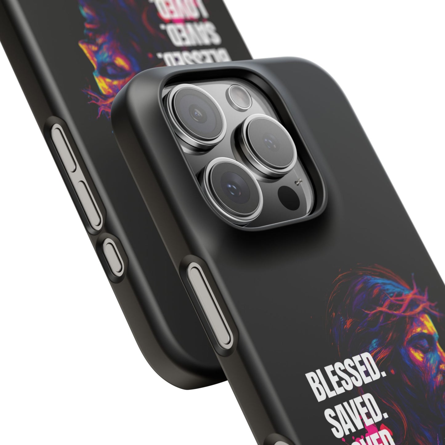 Blessed Saved Loved -  Snap Case Handyhülle - Jesus