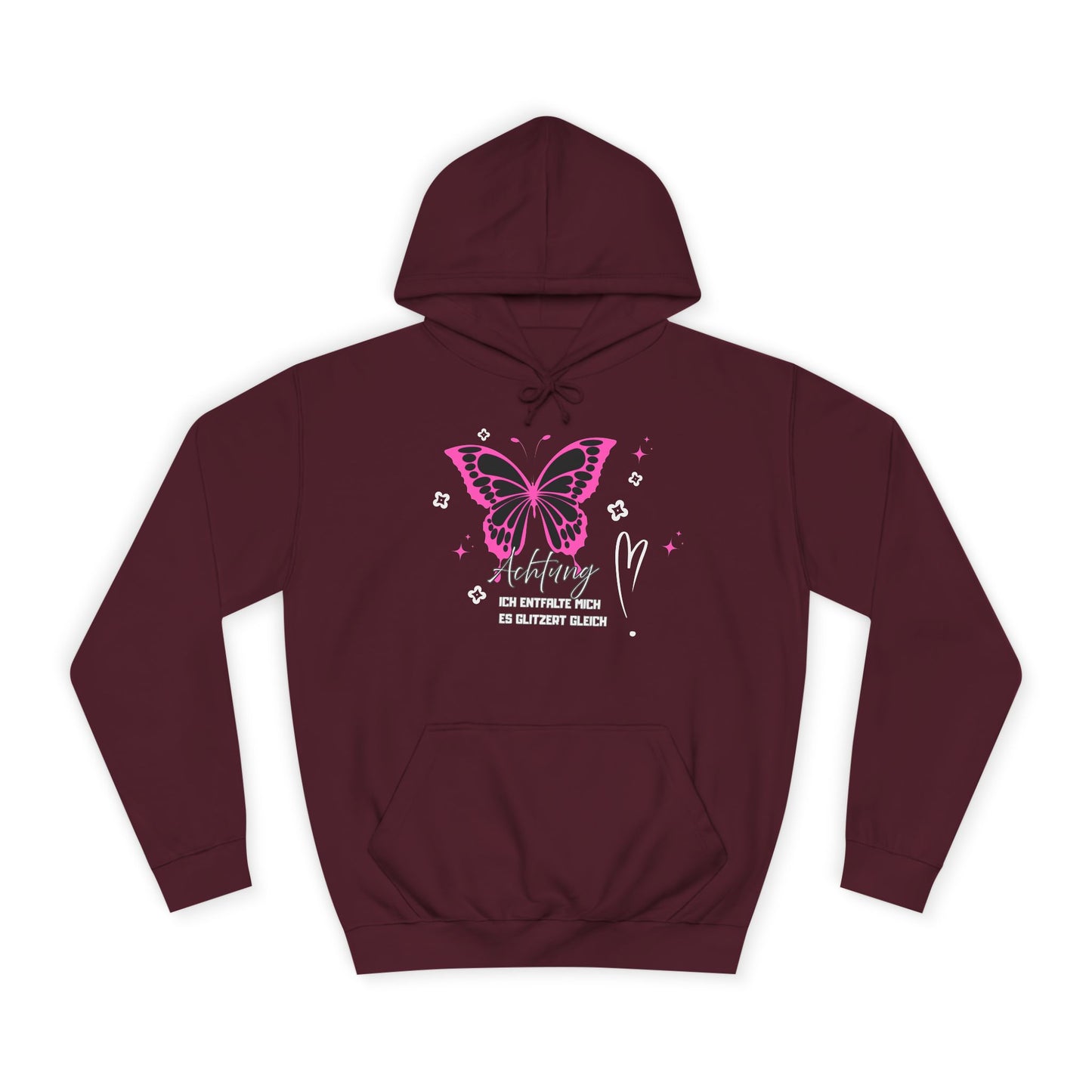 Hoodie Achtung ich entfalte mich - es glitzert gleich