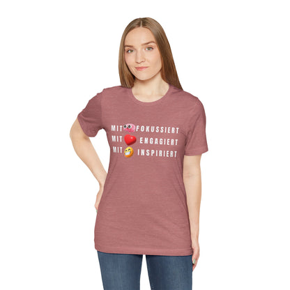 Inspirational Emoji T-Shirt Herz - Hirn - Humor - Heart - Mind - Humor