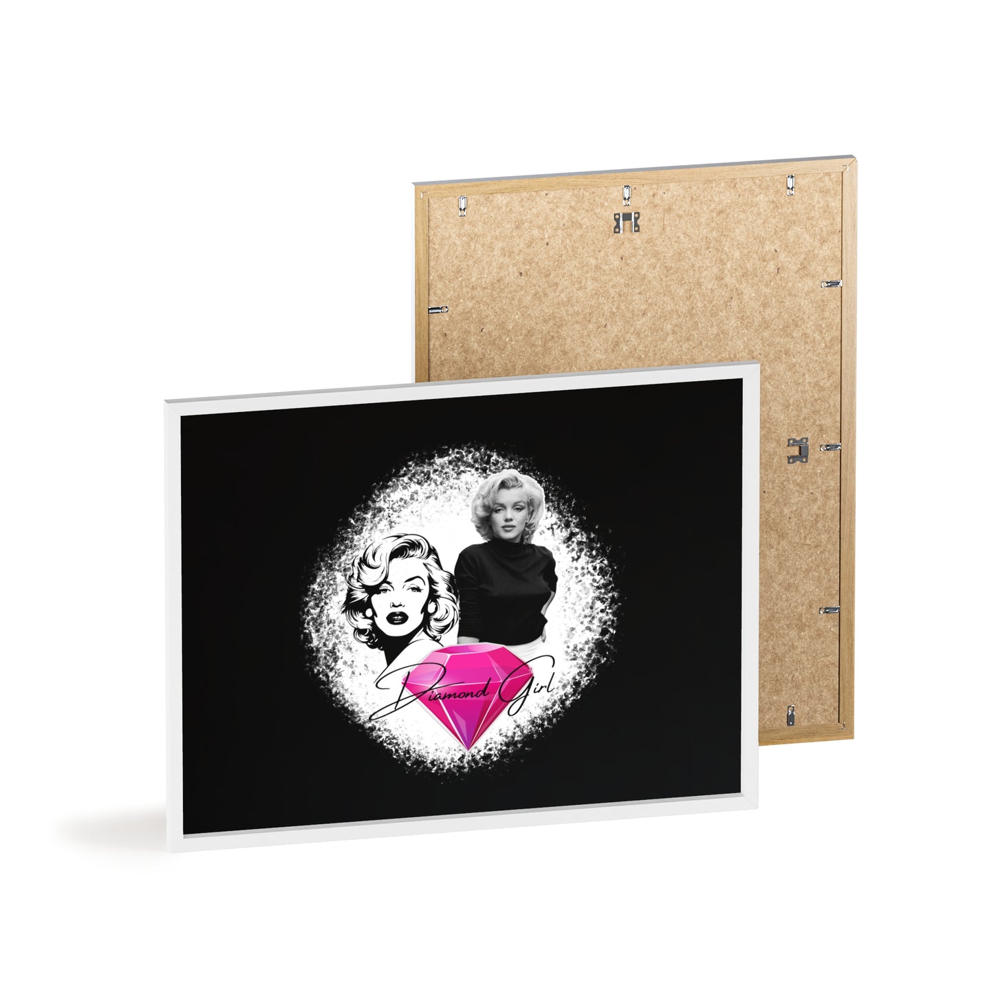 Vintage Marilyn Monroe Poster with Wooden Frame