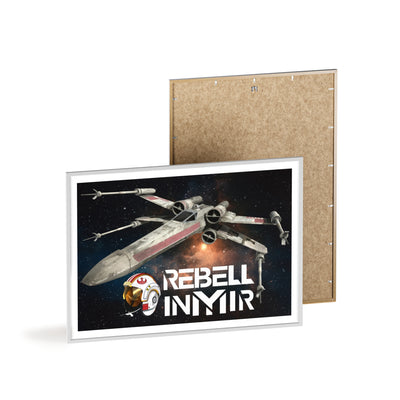 Star Wars X-Wing Fighter Poster with Wooden Frame - Rebel Inyir Decor