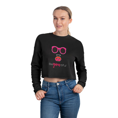 Chic Cropped Sweatshirt - Be You, Be Beautiful, Trendy Apparel, Gifts for Her, Casual Style, Fashion Statement