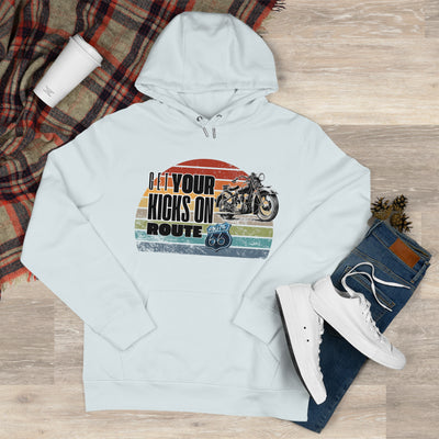 Retro Route 66 Motorcycle Hoodie Sweatshirt - Get your kicks on route 66