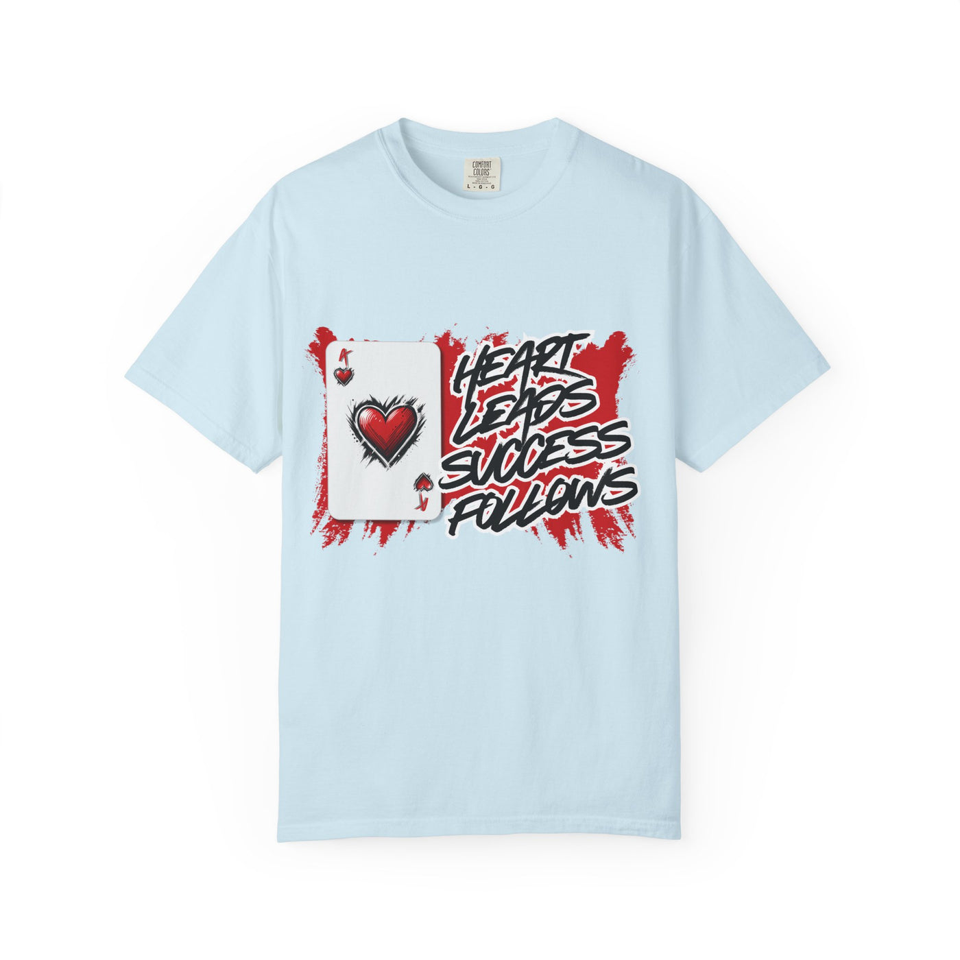 Heart Leads Success Unisex Heavy Cotton Tee | Graphic Tee | Casual Wear | Gift for Gamers | Inspirational Fashion | Streetwear