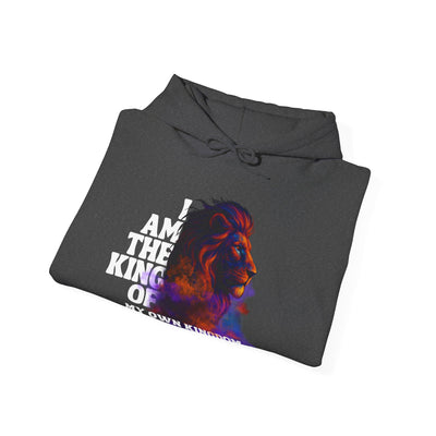 Inspirational Lion Hoodie "i am the king of my kingdom"