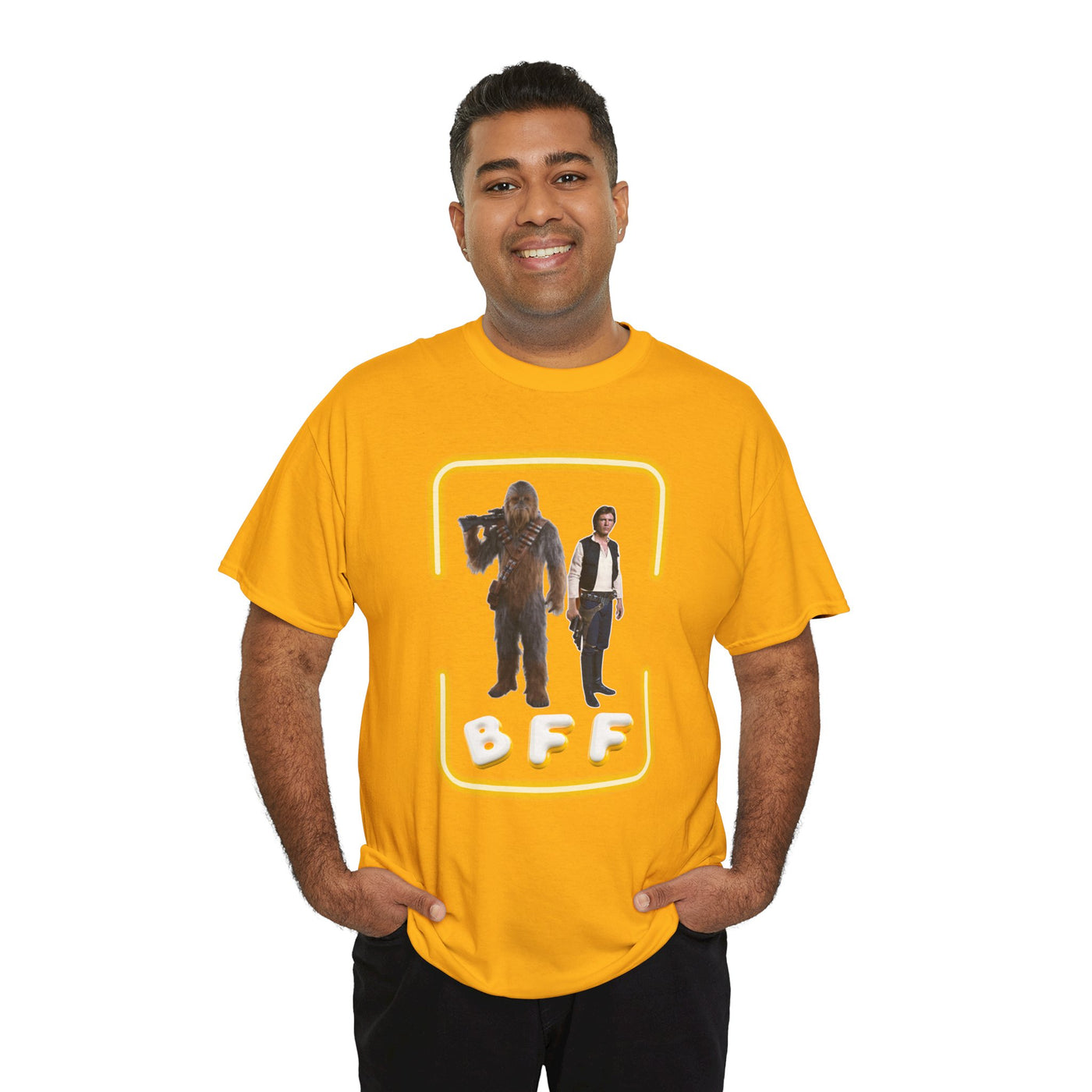 BFF Chewbacca &amp; Han Solo Unisex Heavy Cotton Shirt