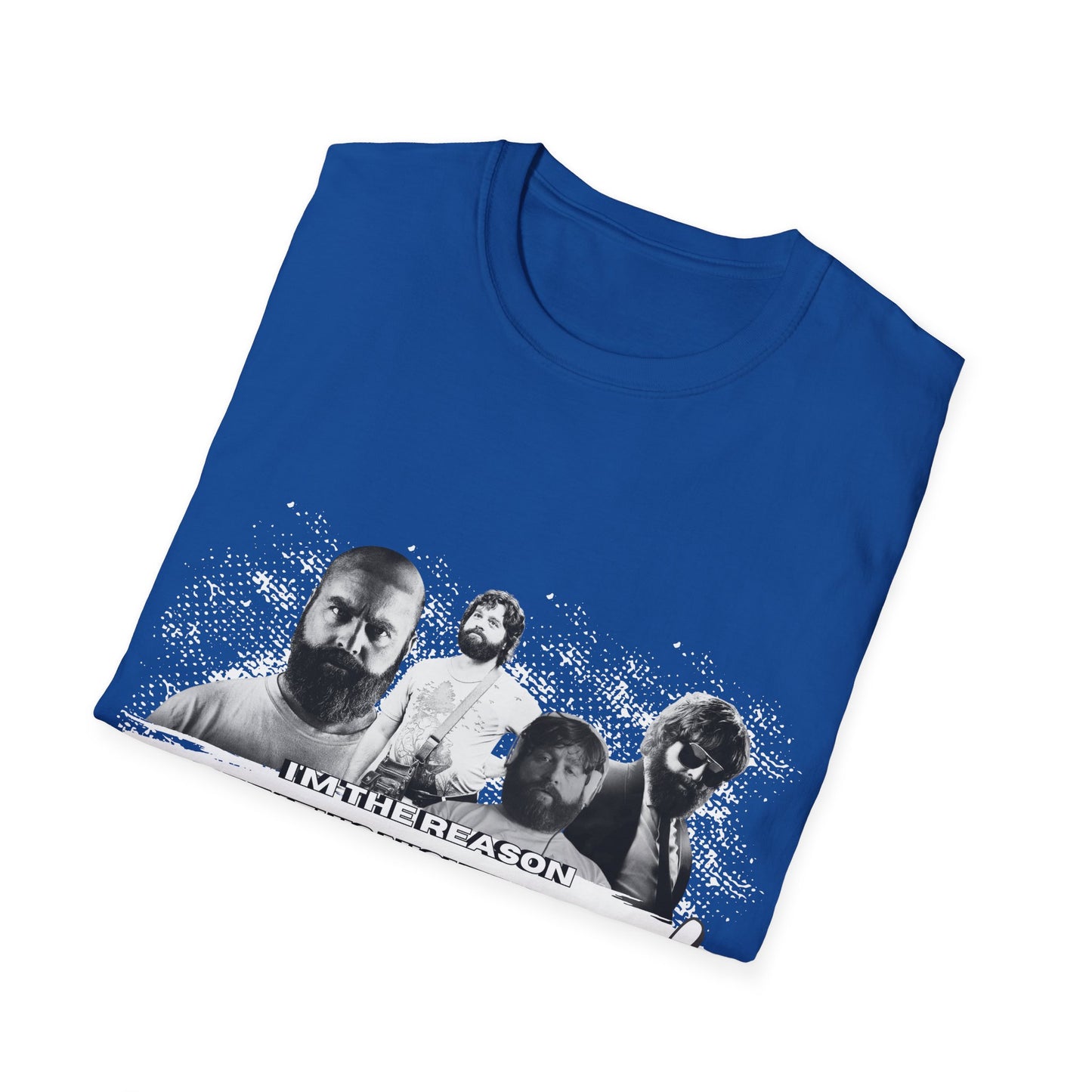 I am the reason why this night...Retro Graphic Unisex Softstyle T-Shirt - Hangover Alan