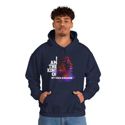 Inspirational Lion Hoodie "i am the king of my kingdom"