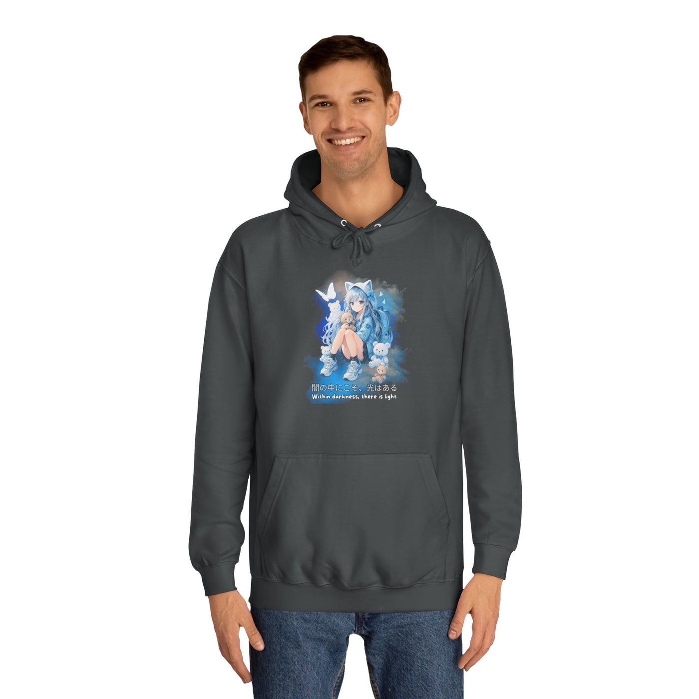 Hoodie, Anime Sweatshirt "Within darkness there is a light"