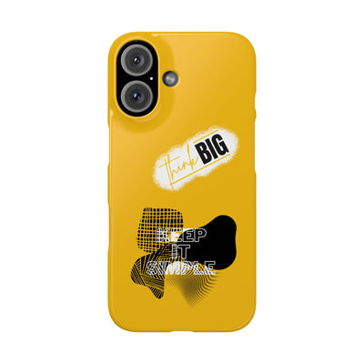 Handyhülle gelbe - Yellow Snap Case - 'Think BIG' for Motivated Individuals