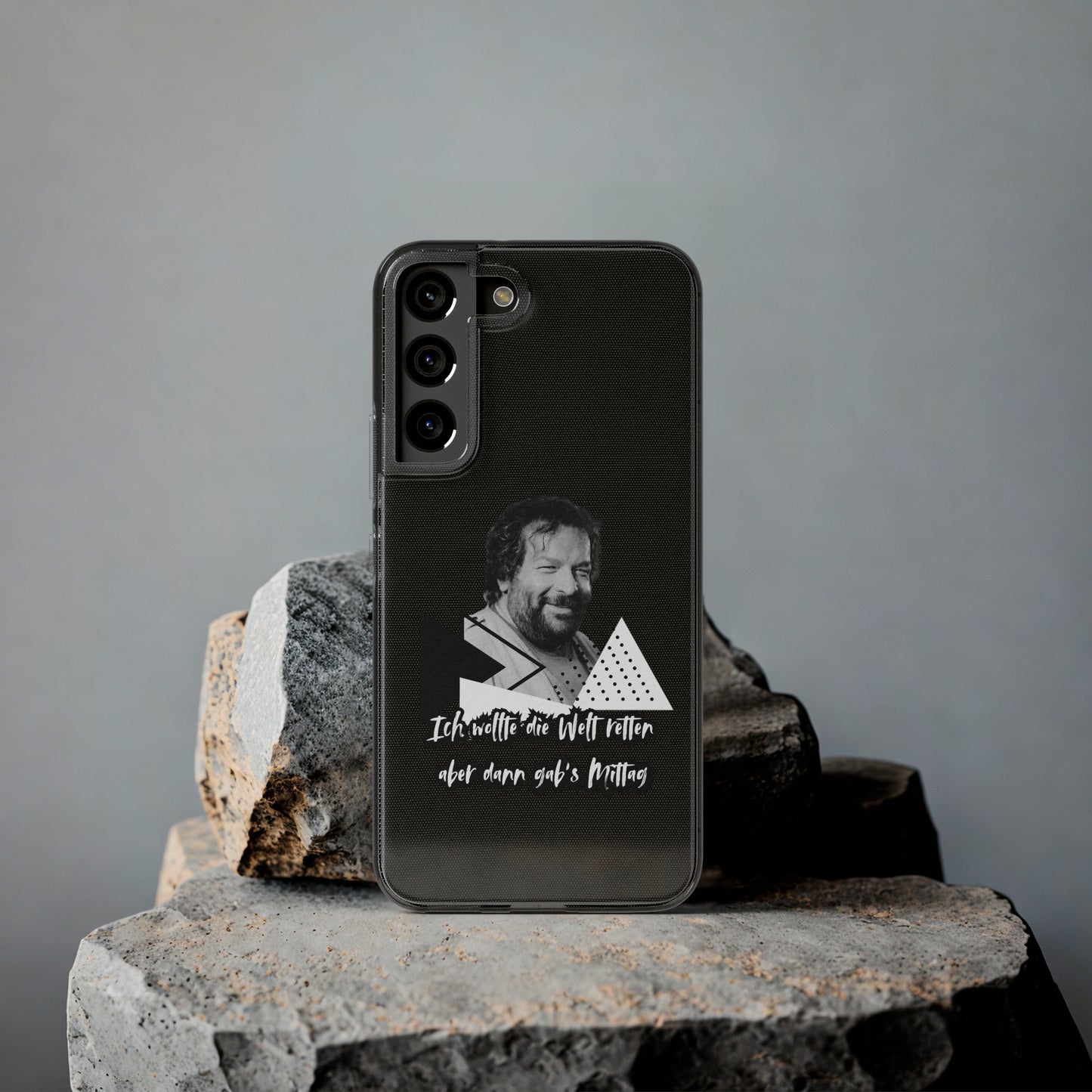Handyhülle Unique Phone Cover, Ich wollte die Welt retten, dann gabs Mittag