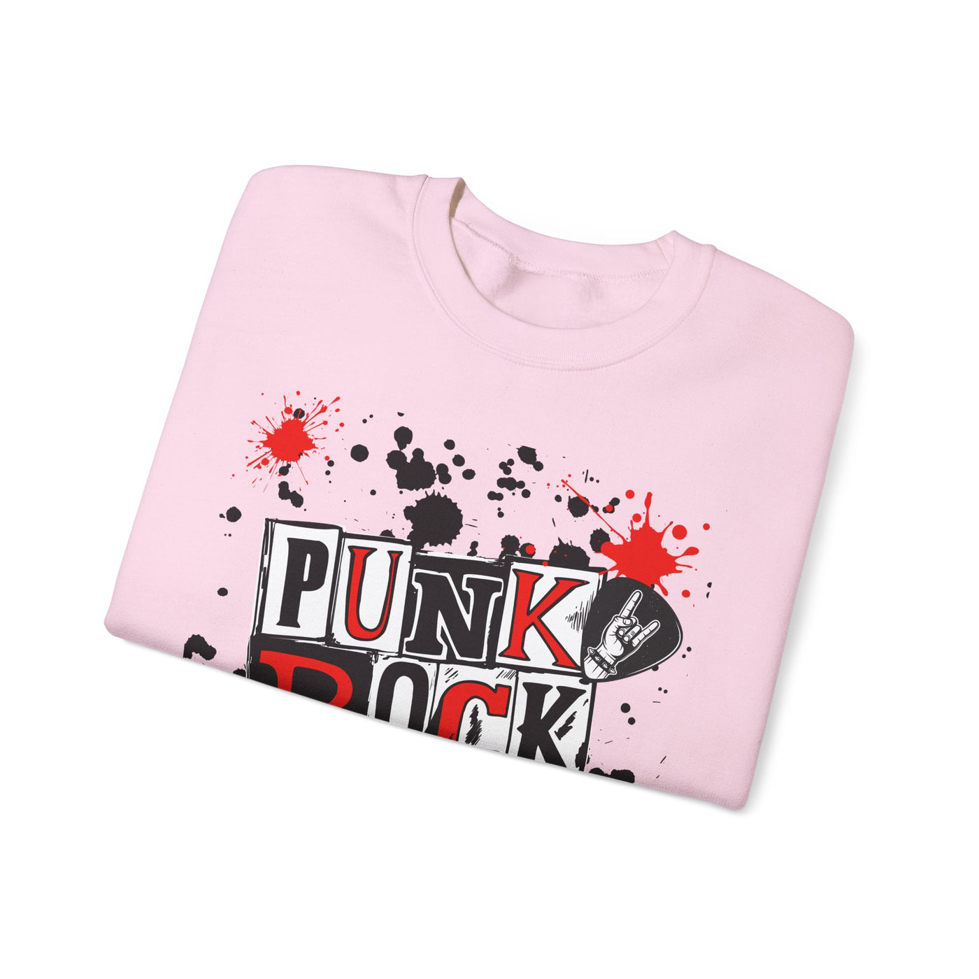 Punk Rock Crewneck Sweatshirt, Casual Streetwear Gift, Music Lover Apparel, Fall Fashion Layer, Unique Graphic Sweater