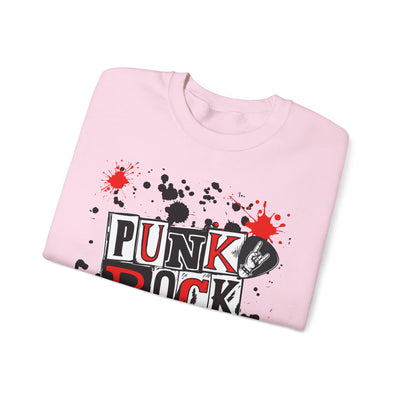 Punk Rock Crewneck Sweatshirt, Casual Streetwear Gift, Music Lover Apparel, Fall Fashion Layer, Unique Graphic Sweater