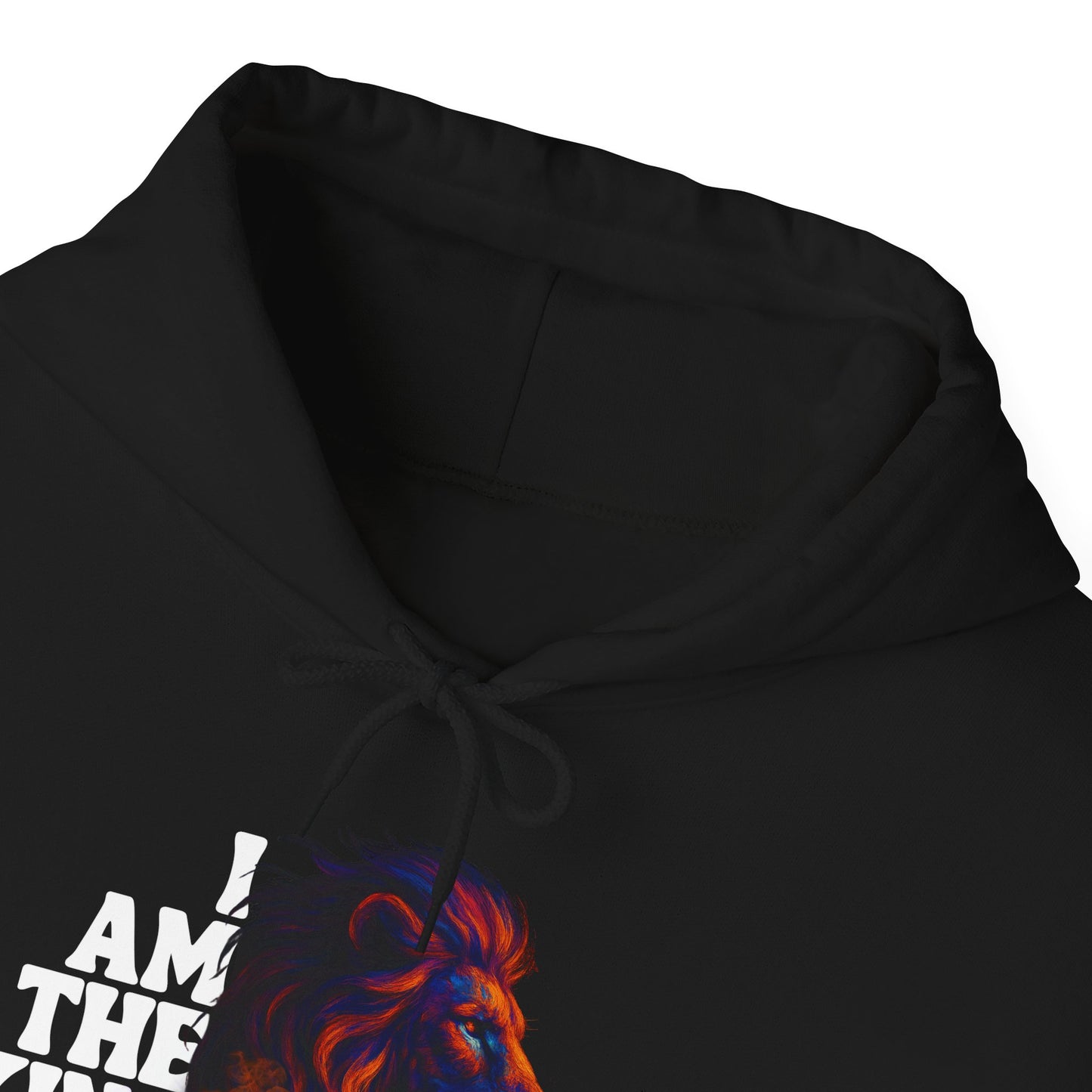 Inspirational Lion Hoodie "i am the king of my kingdom"