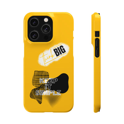 Handyhülle gelbe - Yellow Snap Case - 'Think BIG' for Motivated Individuals
