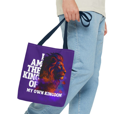Regal Lion Tote Bag - I Am the King of My Own Kingdom, Canvas Bag,