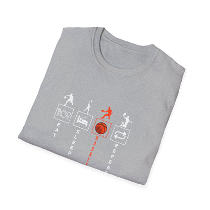 Basketball Life Unisex T-Shirt - Eat, Sleep, Basketball, Repeat