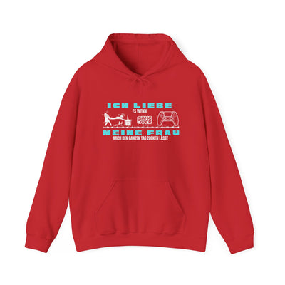 Gaming Love Unisex Hooded Sweatshirt - "Ich Liebe Es Wenn Meine Frau"
