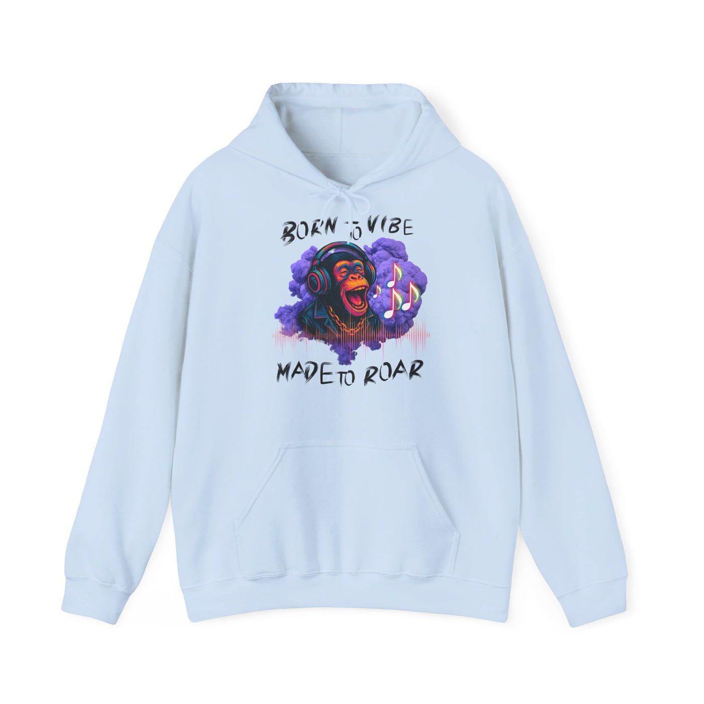 Born to Vibe Unisex Heavy Blend™ Hooded Sweatshirt - Made to Roar Monkey - Monkey 