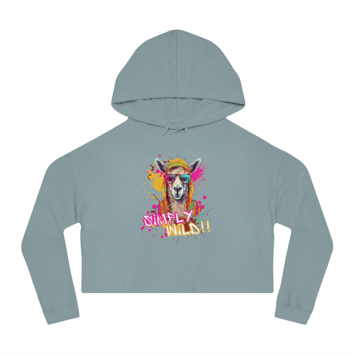 Urban Wilds Crop Hoodie - Colorful Graffiti Inspired Design