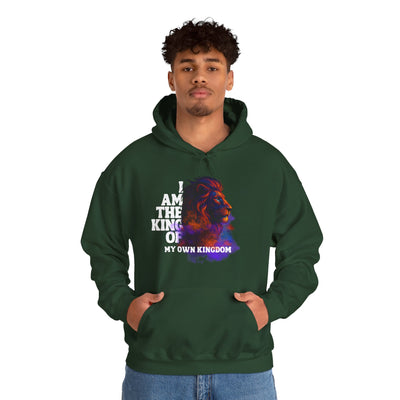 Inspirational Lion Hoodie "i am the king of my kingdom"