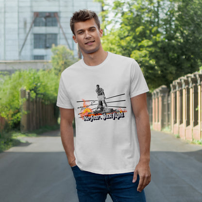 No Fear Just Fight T-Shirt, Motivational Shirt Muhammad Ali