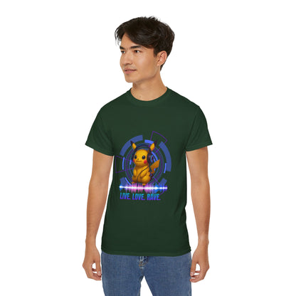 Rave T-Shirt, Fun Music Shirt, Live Love Rave - Techno - Pokemon