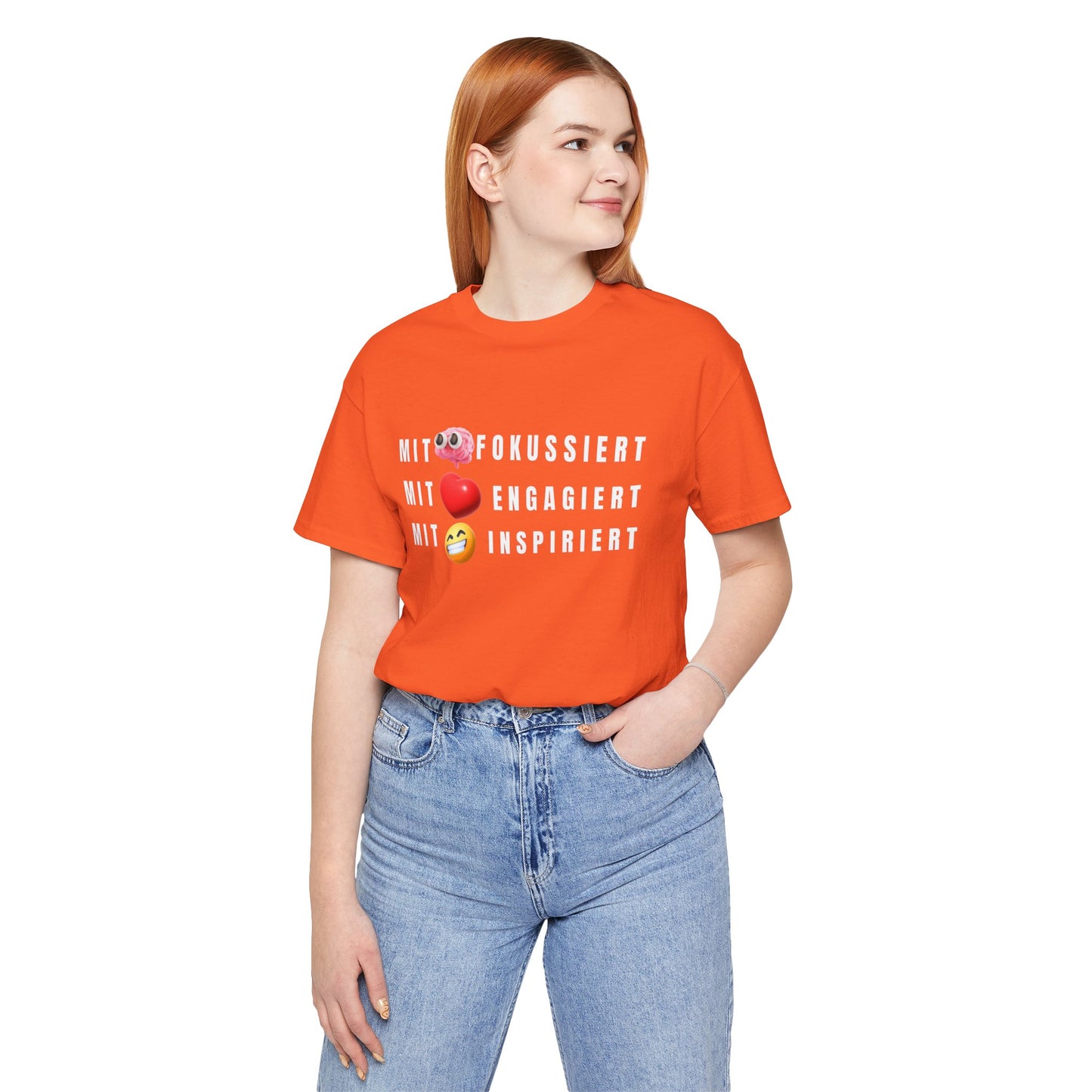 Inspirational Emoji T-Shirt Herz - Hirn - Humor - Heart - Mind - Humor